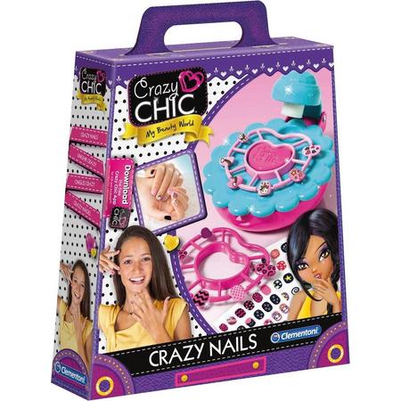 Clementoni Nagelstudio Crazy Chic Blauw/roze 5-delig