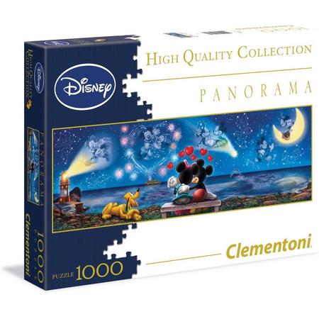 Clementoni Panorama Puzzel Mickey & Minnie 1000 Stukjes