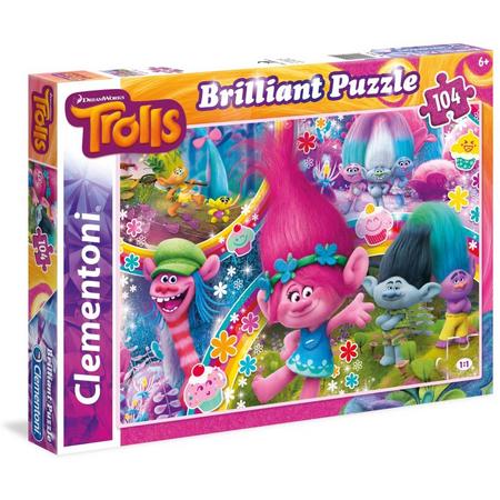Clementoni Puzzel Brilliant Puzzle Trolls 104 Stukjes