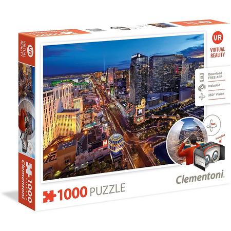 Clementoni Puzzel Virtual Reality - Las Vegas 1000 Stukjes