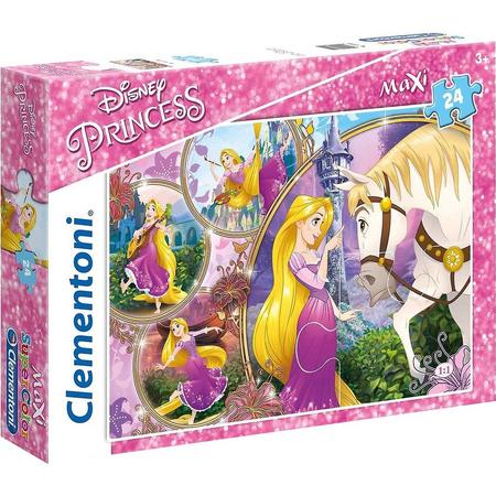 Clementoni Supercolor Maxi Legpuzzel Disney Princess 24 Stukjes