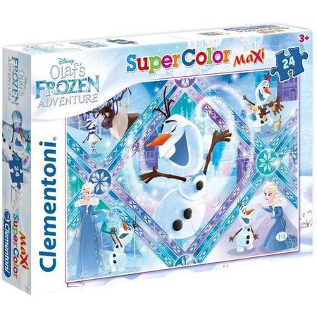 Clementoni Supercolor Maxi Legpuzzel Frozen 24 Stukjes