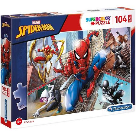 Clementoni Supercolor Maxi Legpuzzel Spider-man 104 Stukjes