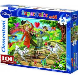 Clementoni Supercolor Maxi puzzel 101 Dalmatiërs - 24 grote stukjes