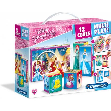 Clementoni blokkenpuzzel Cubi 12 Multiplay - Princess blokken