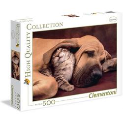 Clementoni legpuzzel High Quality Collection - Hond en Katje 500 stukjes