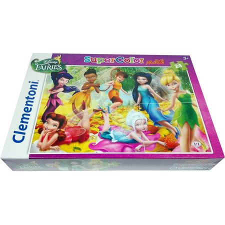 Disney Fairies - Clementoni Super Color Maxi Puzzel - 24 stukjes