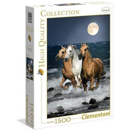 Legpuzzel - 1500 stukjes - Galoperende Paarden - Clementoni Puzzel