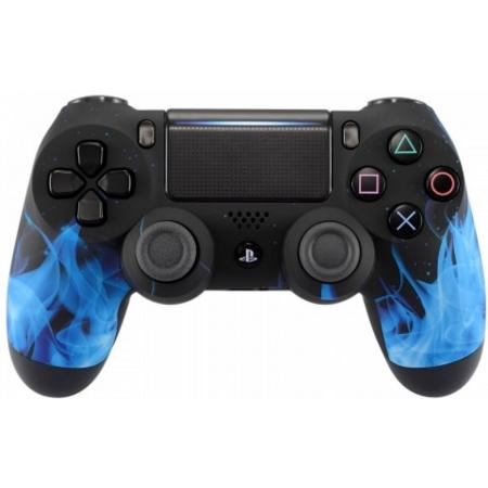 PS4, Wireless Dualshock 4 Controller V2 – Blue Fire Custom