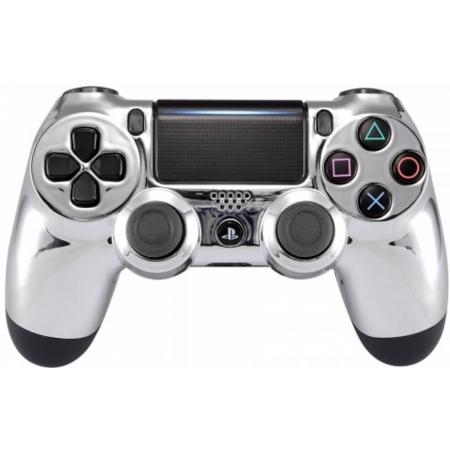 PS4, Wireless Dualshock 4 Controller V2 – Chrome Silver Custom