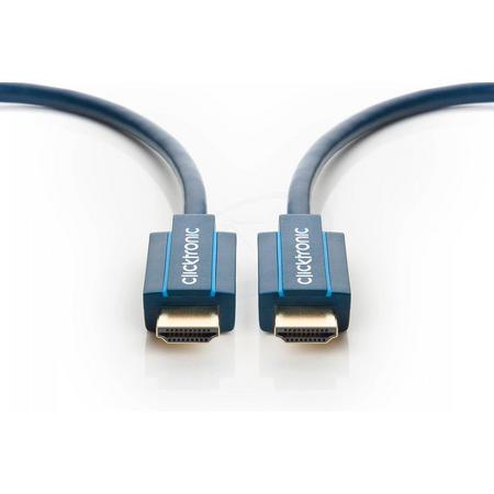 ClickTronic 5m High Speed HDMI HDMI kabel HDMI Type A (Standaard) Blauw