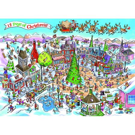 Cobble Hill: Doodletown - 12 Days for Christmas (1000) legpuzzel