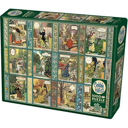 Cobble Hill legpuzzel 1000 stukjes Franse kalendermaanden