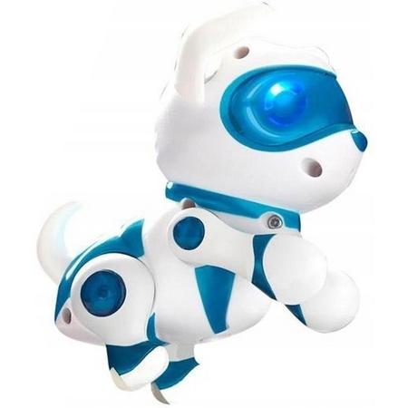 Cobi Robothond Teksta Newborn Jumping Wit/blauw 10 Cm