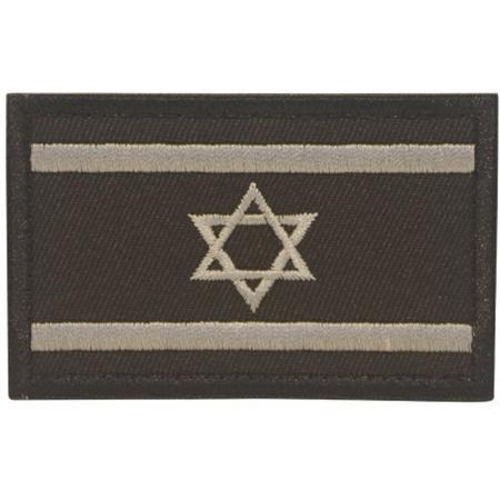Militaire patch vlag Israel Israeli Zwart met klittenband