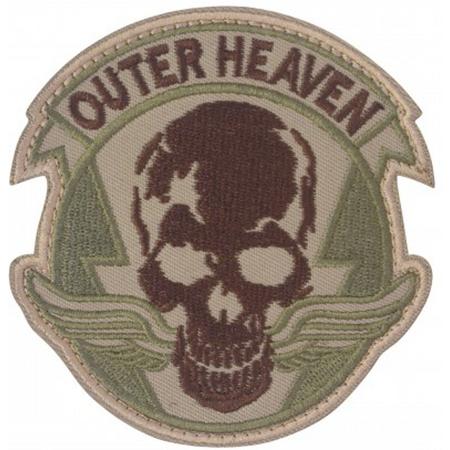 Outer Heaven schedel met vleugels Geborduurde patch met klittenband