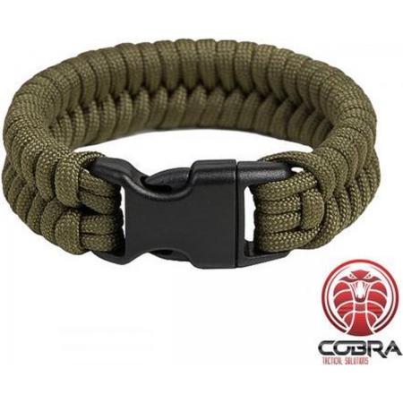 Paracord Armband “Fish”, Army groen