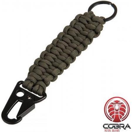 Paracord Quick Unravel keychain “Loops” Army Green