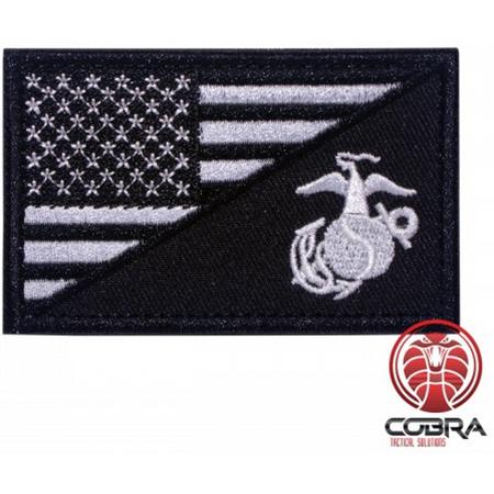 USA Amerikaanse vlag Navy Seals zwart geborduurde militaire patch met klittenband