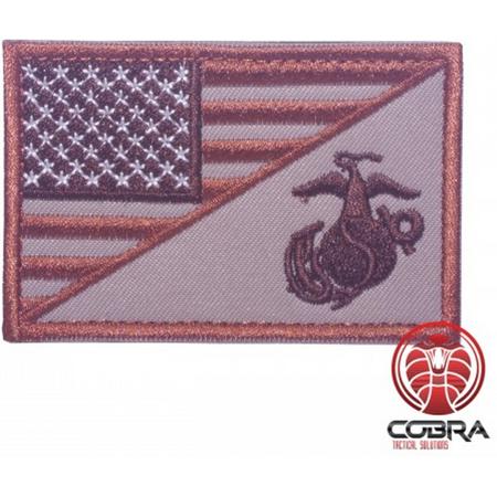 USA Amerikaanse vlag met Navy Seals bruin geborduurde militaire patch met klittenband