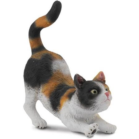 Collecta Katten: Strekkende Huiskat 5 Cm Bruin/wit