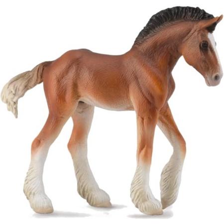 Collecta Paarden: Clydesdale Veulen 11 Cm Bruin