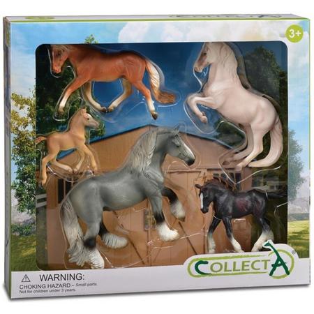 Collecta Paarden: Speelset In Giftverpakking   5-delig