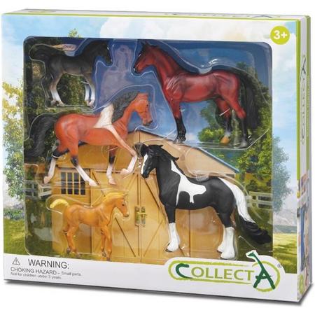 Collecta Paarden: Speelset In Giftverpakking 5-delig