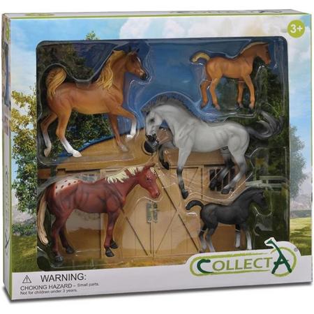 Collecta Paarden: Speelset In Giftverpakking  5-delig
