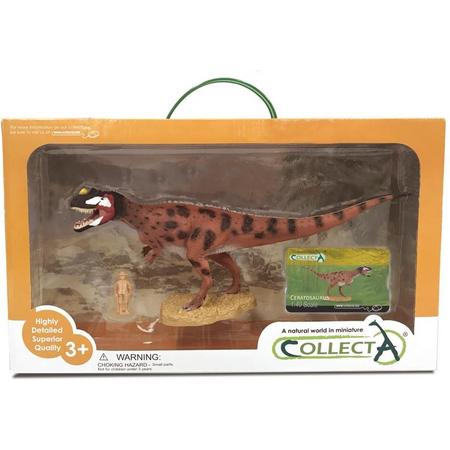 Collecta Prehistorie: Ceratosaurus Deluxe Window Box 27 Cm Bruin
