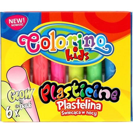 Colorino Kids 6x plasticine Glow in the Dark