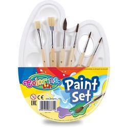 Colorino-schilderpalet-verfpalet-6 penselen-ideaal voor kinderen.