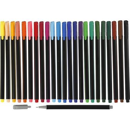 Colortime Fineliner, kleuren assorti, lijndikte: 0,6-0,7 mm, 24stuks