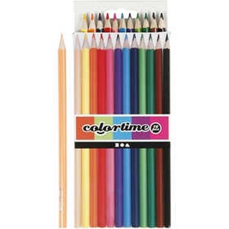 Colortime kleurpotloden vulling: 3 mm diverse kleuren basis 12stuks