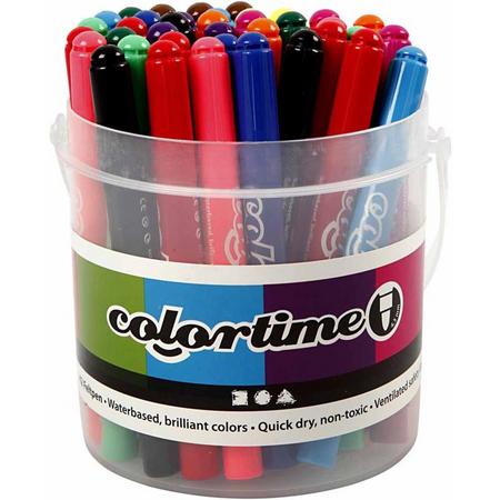 Colortime stift, 5 mm lijn, kleuren assorti, 42 assorti