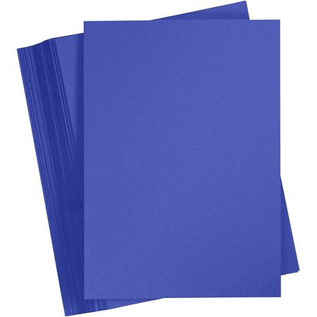 Gekleurd Karton, A4 210x297 mm, koningsblauw, 100 vellen