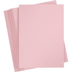 Gekleurd Karton, A4 210x297 mm, paars roze, 100 vellen