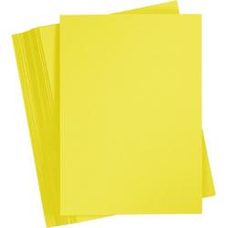 Gekleurd Karton, A4 210x297 mm, sun yellow, 100 vellen