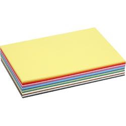 Gekleurd karton, A4 210x297 mm, 180 gr, 300 div vellen, diverse kleuren