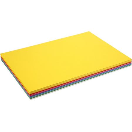 Lente karton, A2 420x600 mm, 180 gr, 20 div vellen, diverse kleuren