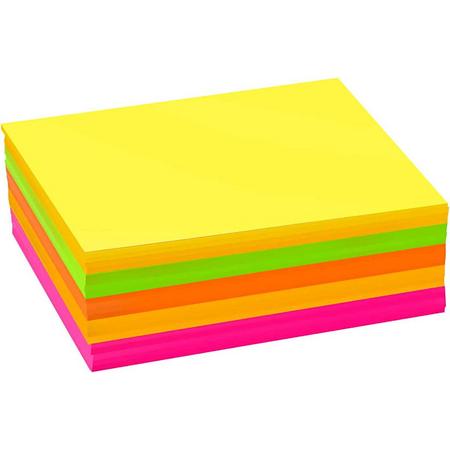 Neon karton, A6 10,5x15 cm, kleuren assorti, 120 assorti vel