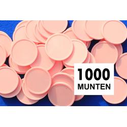 Blanco consumptiemunten / drankmunten - zalm - 1000 stuks