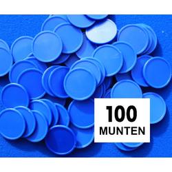 Kleinverpakking: Blanco consumptiemunten / drankmunten - donker blauw - 100 stuks