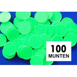 Kleinverpakking: Blanco consumptiemunten / drankmunten - neon groen - 100 stuks