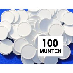 Kleinverpakking: Blanco consumptiemunten / drankmunten - wit - 100 stuks