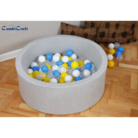 Licht grijs ballenbak / ballenbad met 150 ballenbakballen