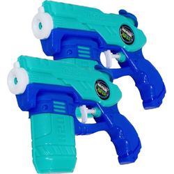 Waterpistooltje/waterpistool - 10x - blauw - 18 cm - speelgoed