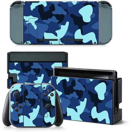 Army Camo / Blauw Zwart - Nintendo Switch Skins Stickers