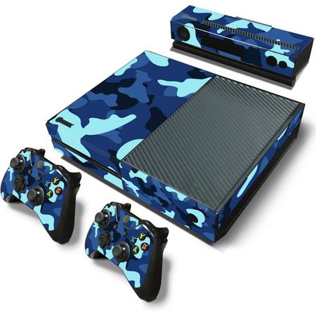 Army Camo / Blauw Zwart - Xbox One Console Skins Stickers