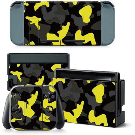 Army Camo / Geel Zwart - Nintendo Switch Skins Stickers